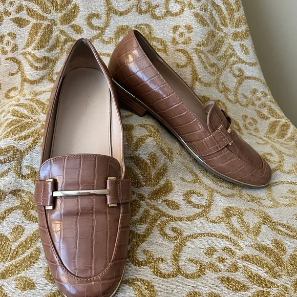 Elegant Brown Crocodile Pattern Loafers Elegant Tampa Brown Crocodile Pattern Monk Strap Loafers for  main image 2